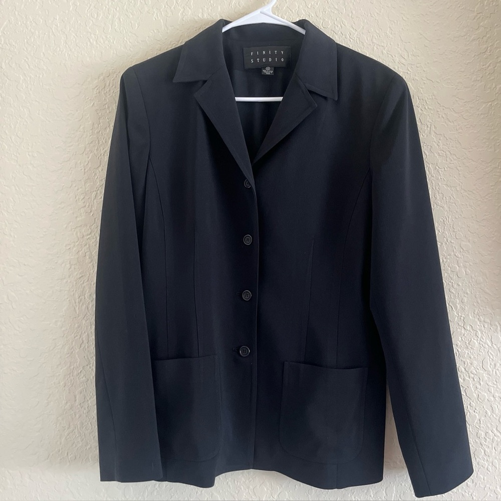 Finity Studio Women’s Blazer Classic Black Size 10